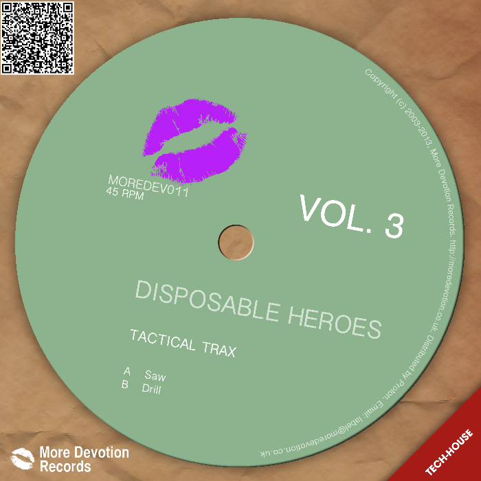 Disposable Heroes Tactical Trax Vol. 3 (MOREDEV011)
